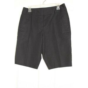 Dana Buchman Signature Short Bermuda Walking Black Cotton Womens Size 10